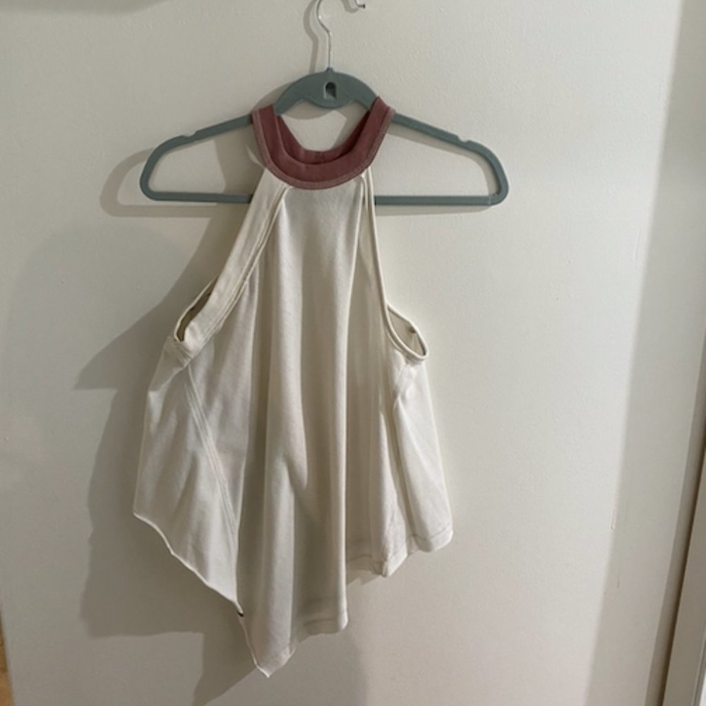 White Tank Top with Collar
